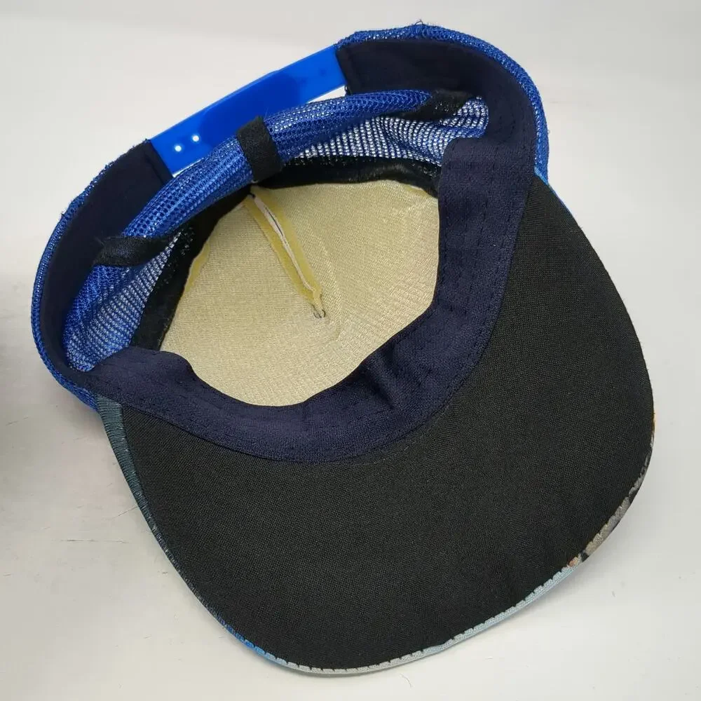 Blue Tigres del Licey Trucker Hat One Size Tiger Print Snapback Mesh Baseball